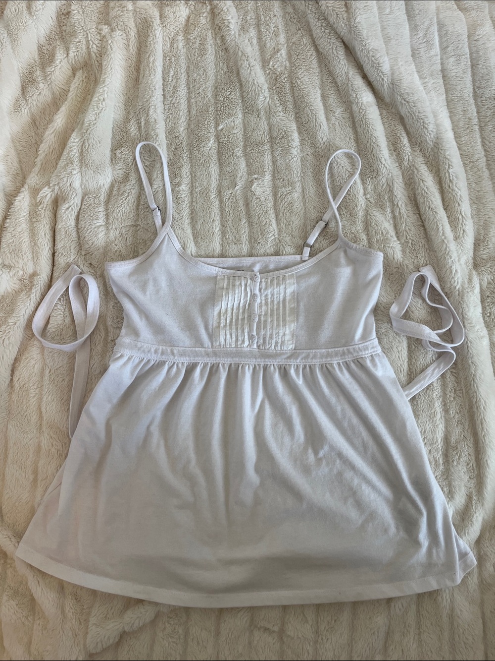 Women’s Hollister babydoll White Tie-Back Cami Tank Top